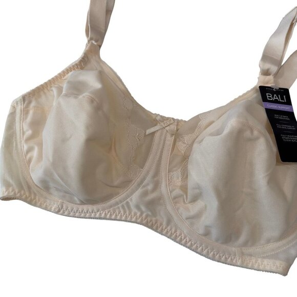 Bali Classic Support Underwire Bra Style 0180 Size 36DDD Ivory No Padding NEW - Picture 3 of 12